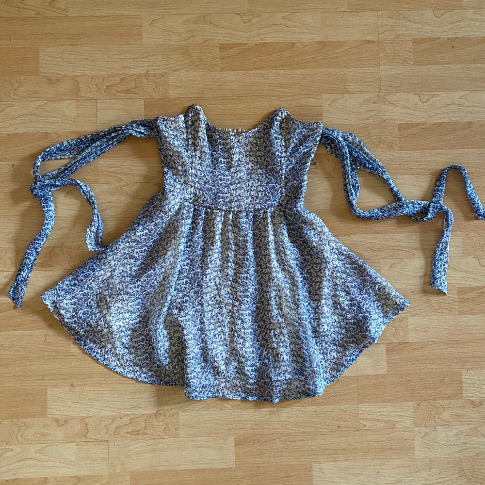 For Love and Lemons Kiss Me dress in a floral blue